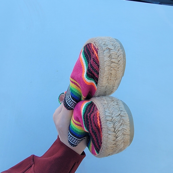 Manebi Tulum Striped Colorful Espadrilles Size 6.5 - Picture 9 of 10